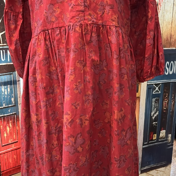 Gudrun Sjoden Woven “Petunia” Dress, Red Print, Size Medium - Picture 3 of 10